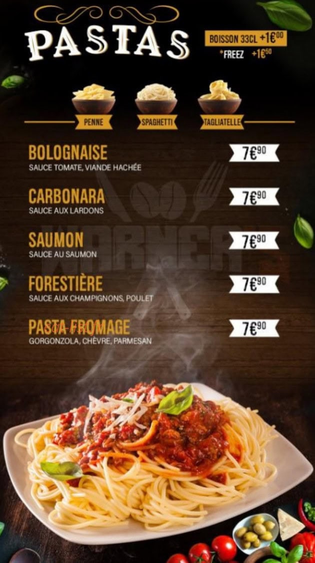 Warner's café — carte page 3