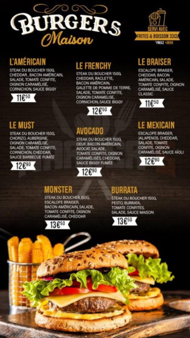 Warner's café — carte page 4