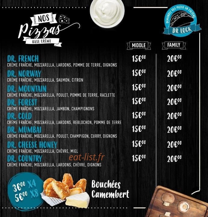 Dr Pizza — carte page 2