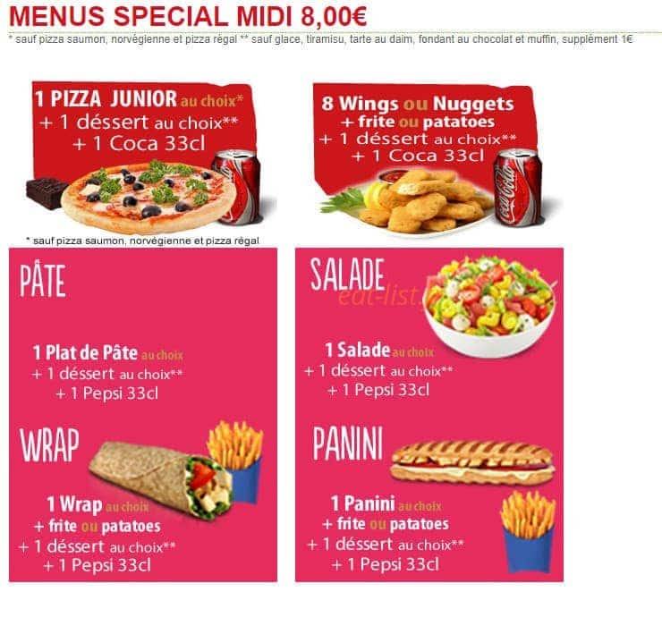 Freepizza — carte page 1