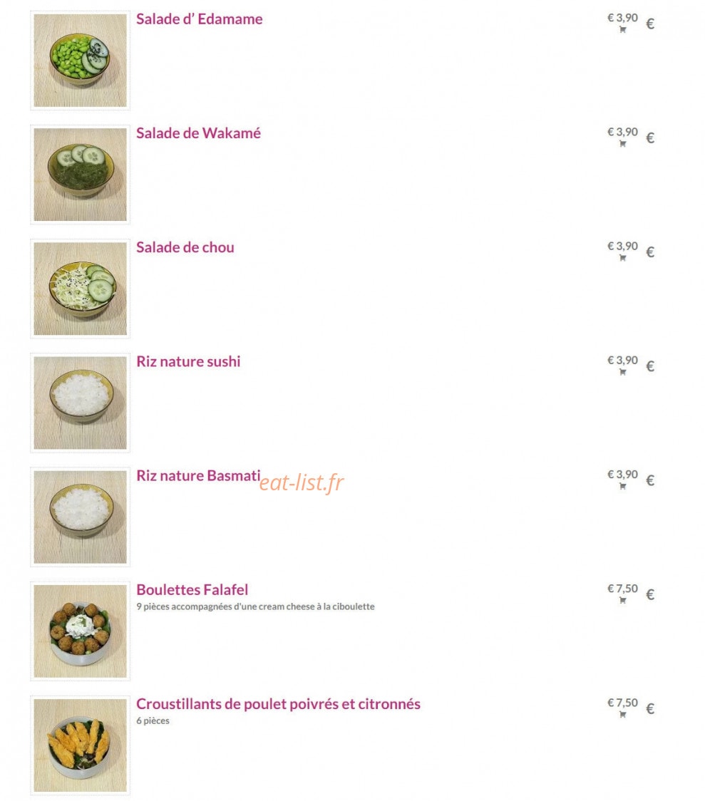 Hawai poke — carte page 4