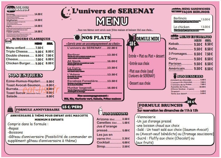 L’univers de Serenay — carte page 1
