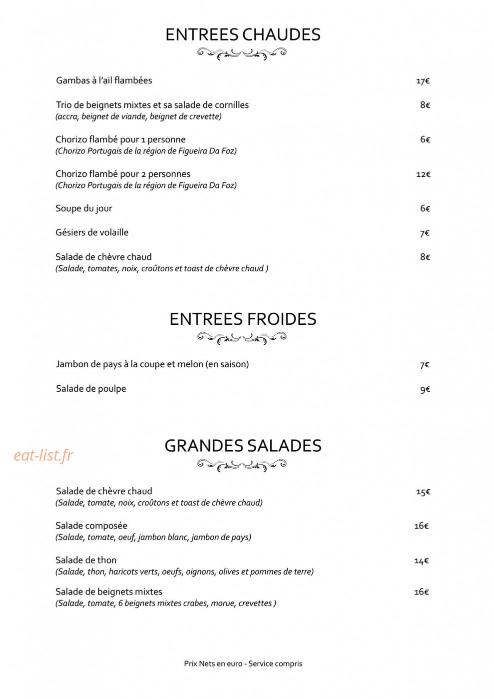 A Mesa Marie — carte page 1