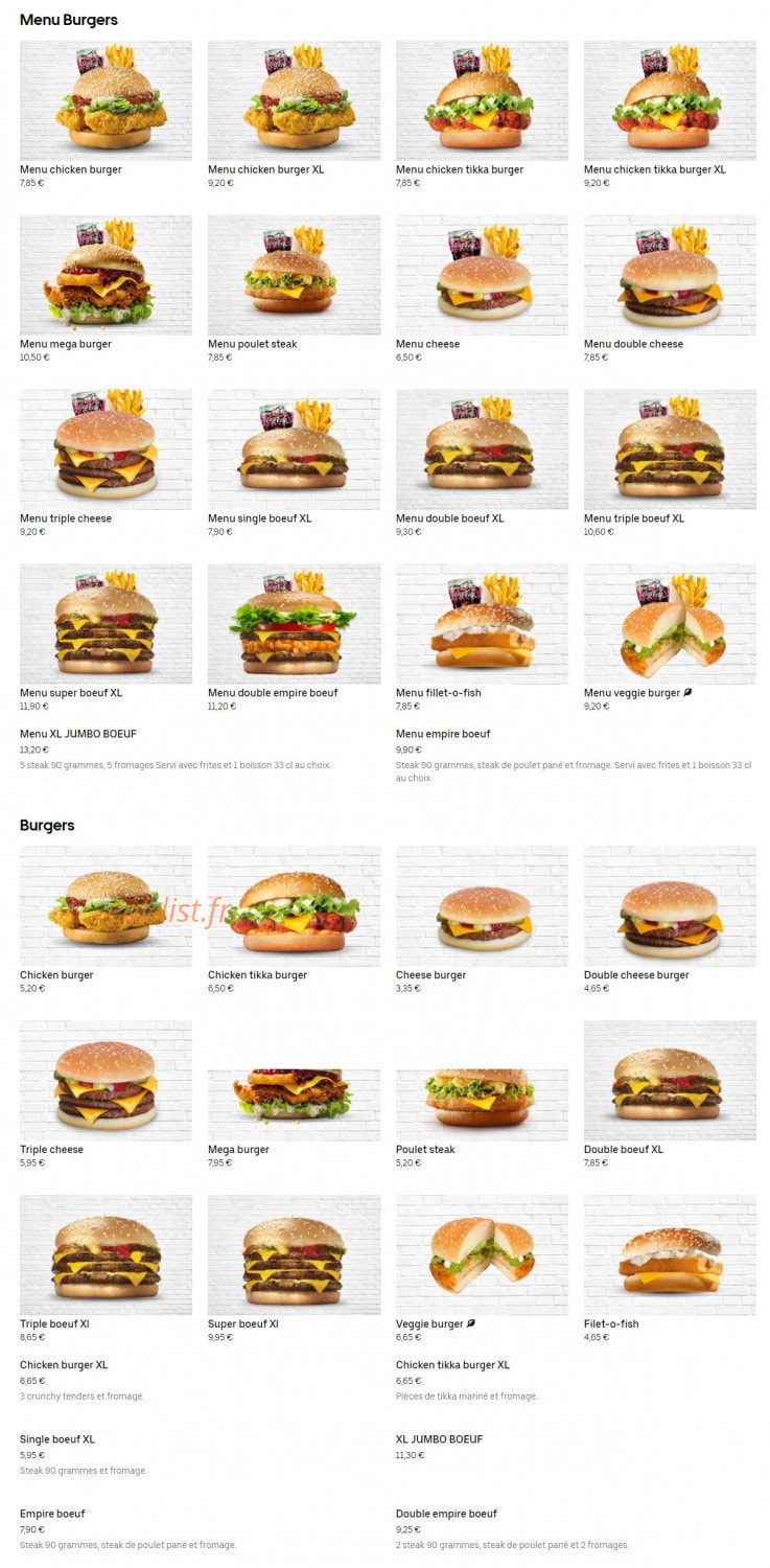 Big Chicken — carte page 3