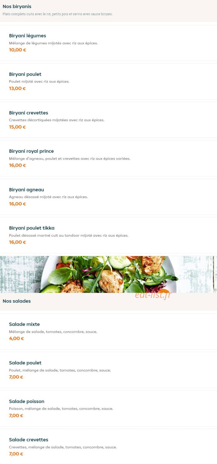 Bol'ly Indian Food — carte page 8