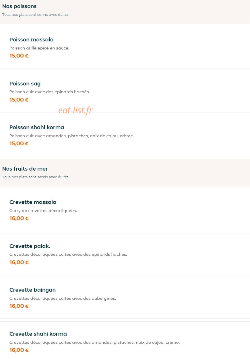 Bol'ly Indian Food — carte page 7