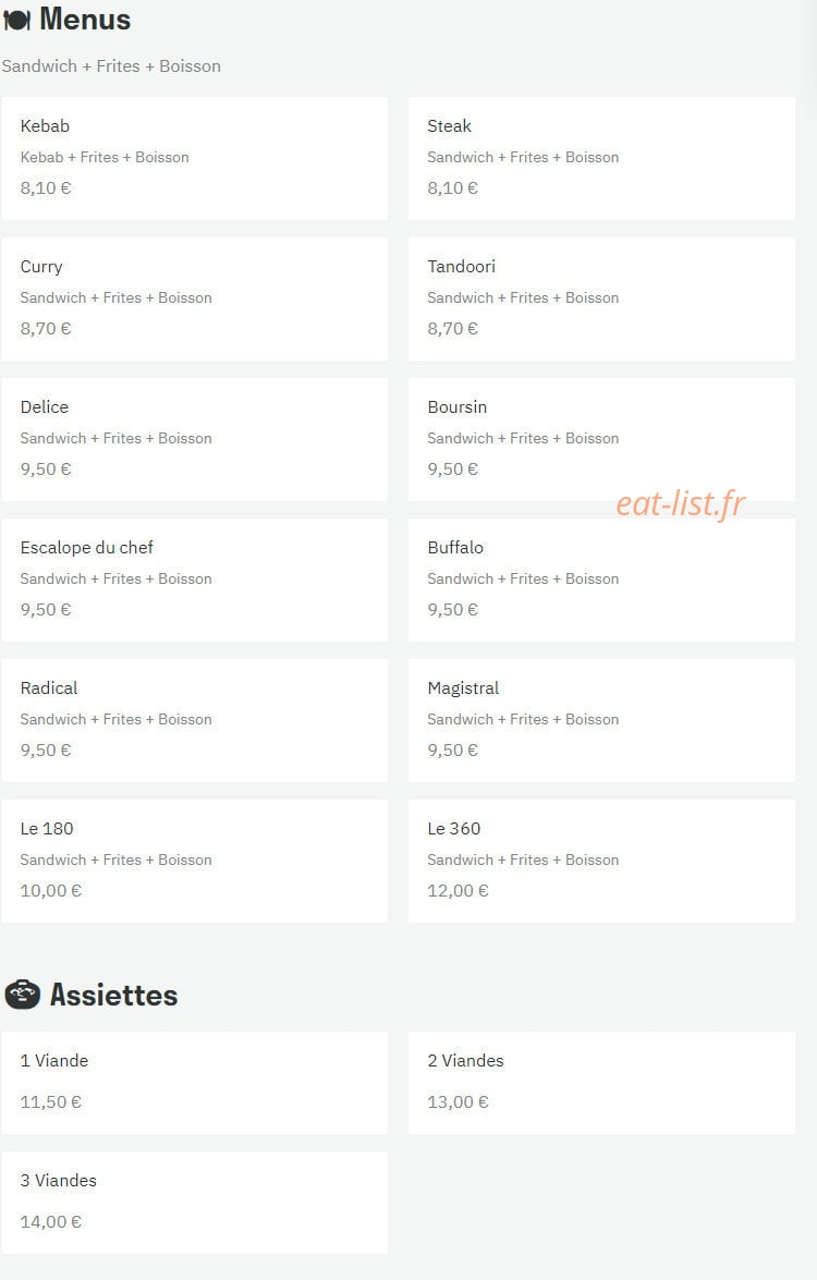Bun's — carte page 1