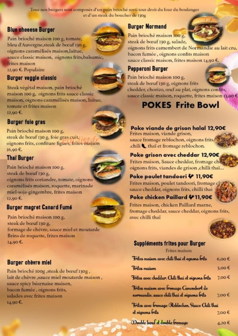 Burger Parisien — carte page 2