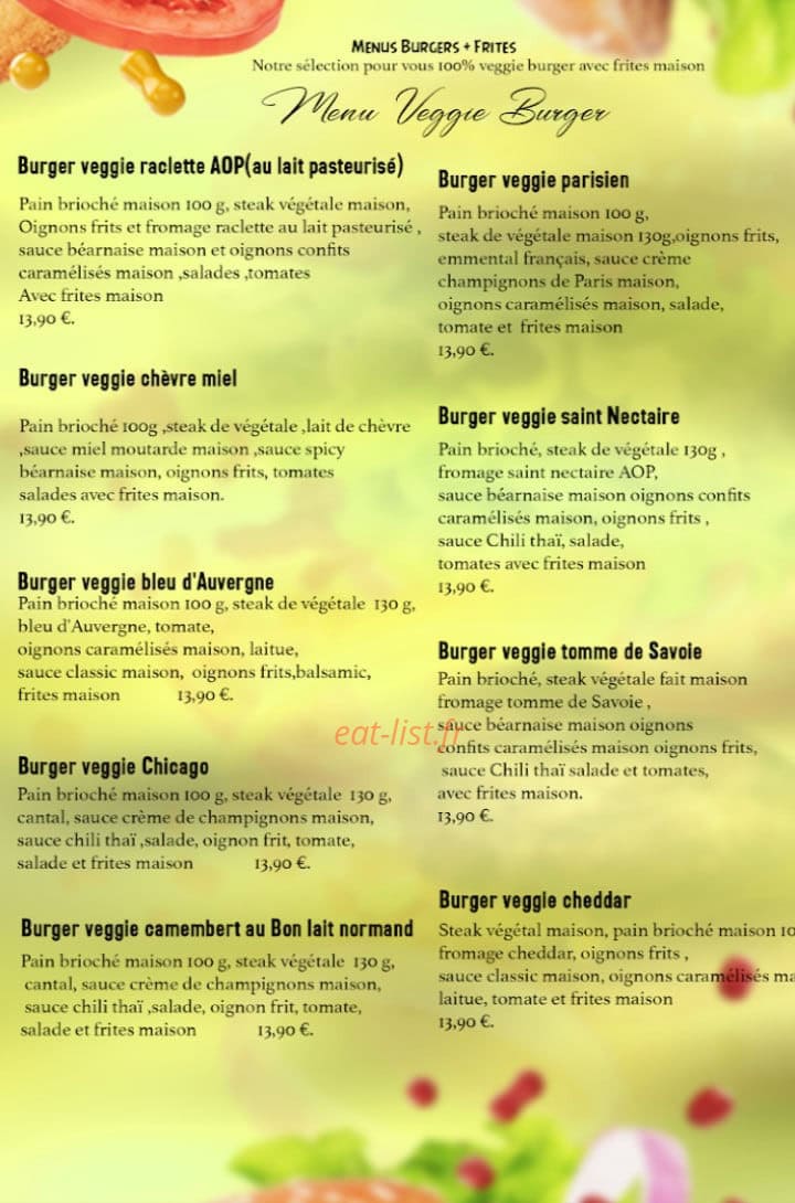 Burger Parisien — carte page 3