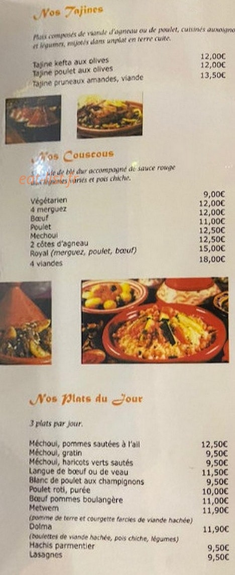 Chez joy — carte page 3