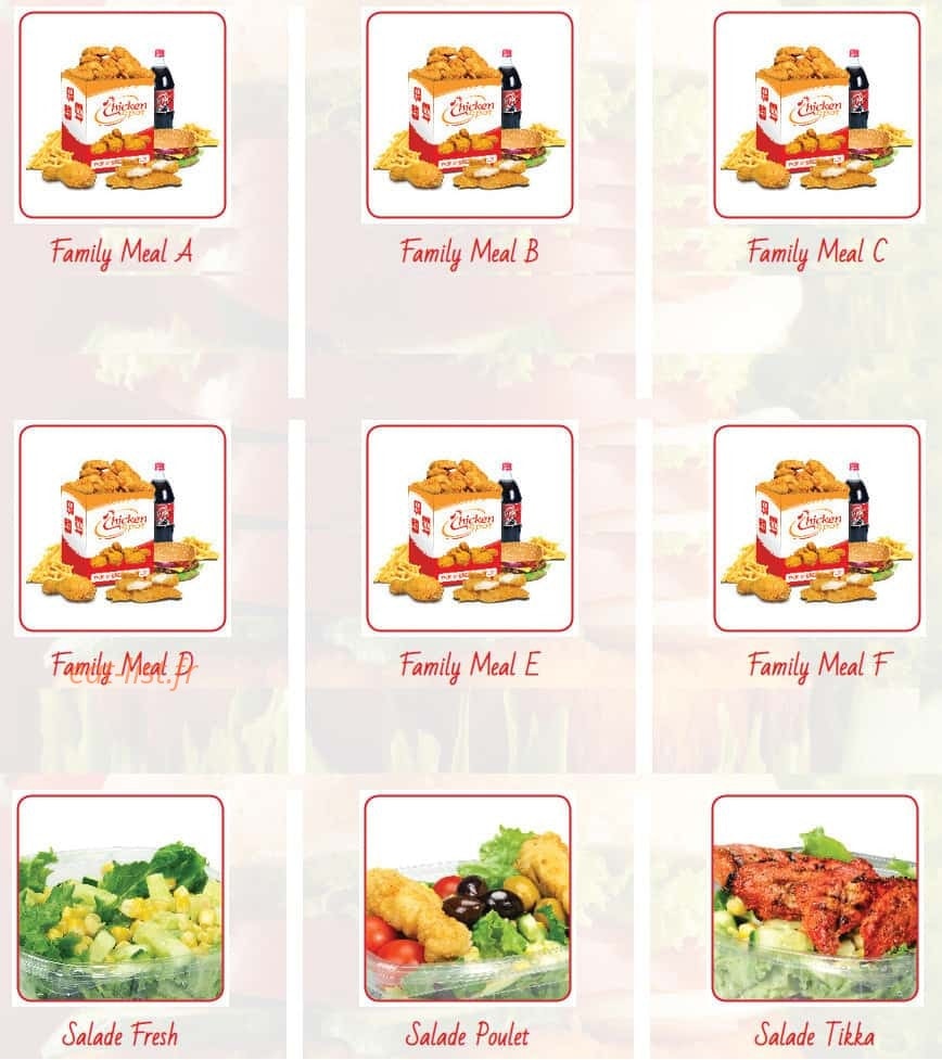 Chicken spot — carte page 9