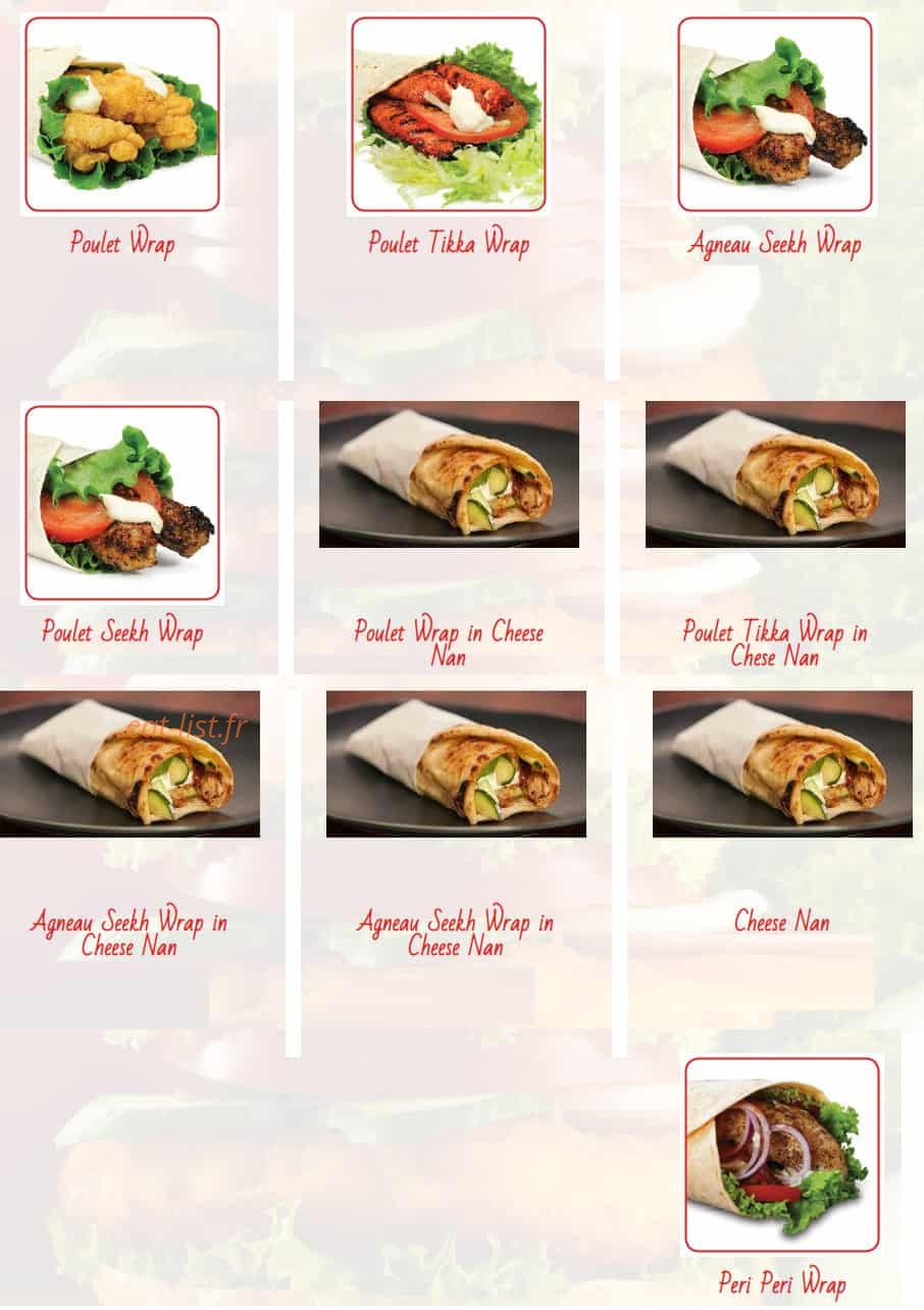 Chicken spot — carte page 7