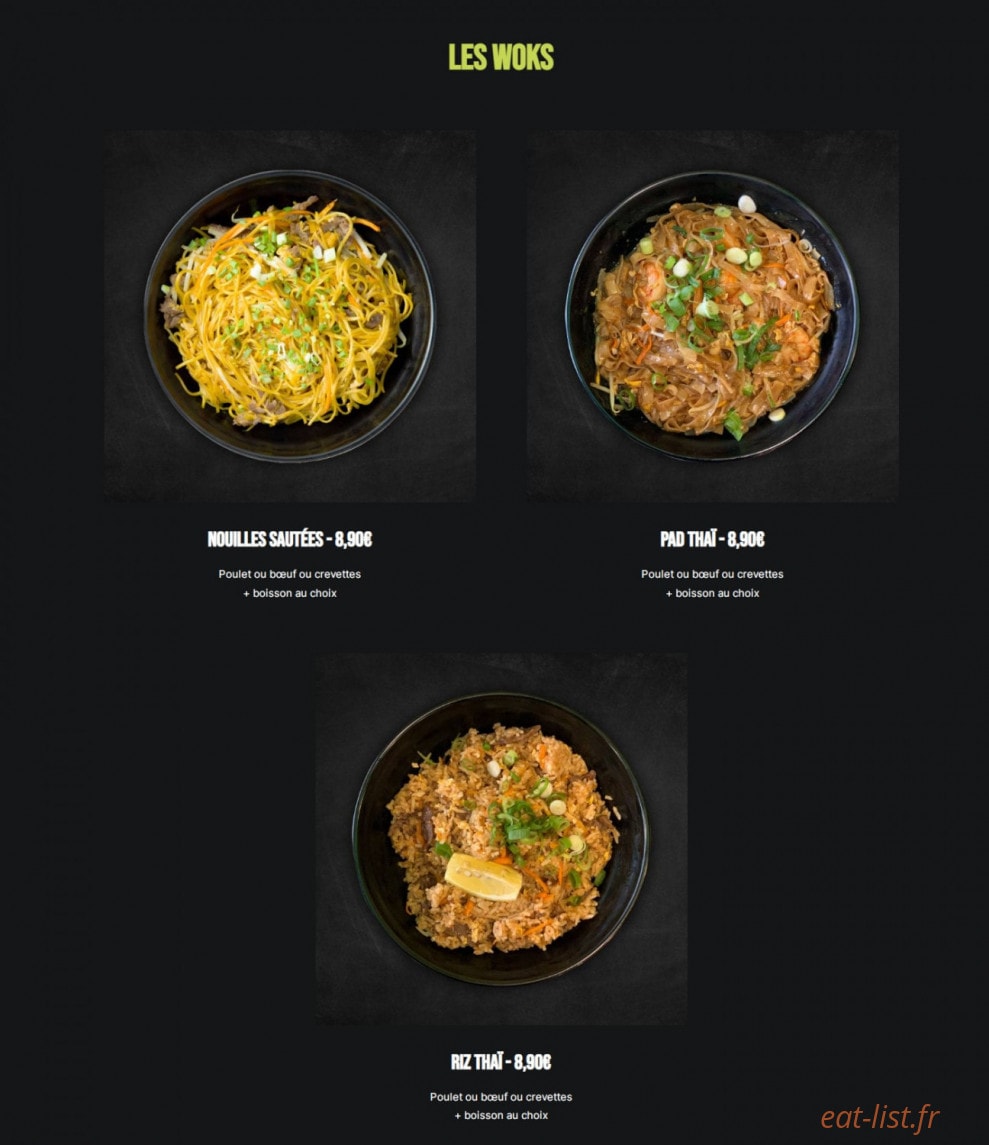 Coco Thaï — carte page 4