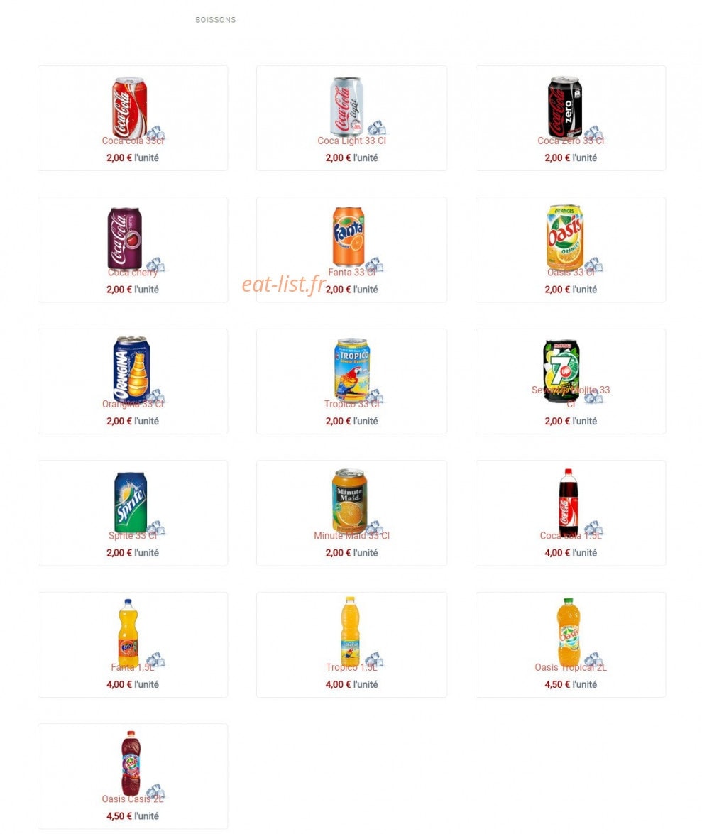Food night — carte page 9