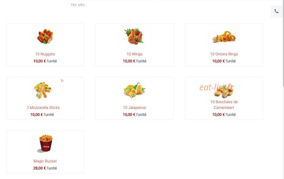 Food night — carte page 5