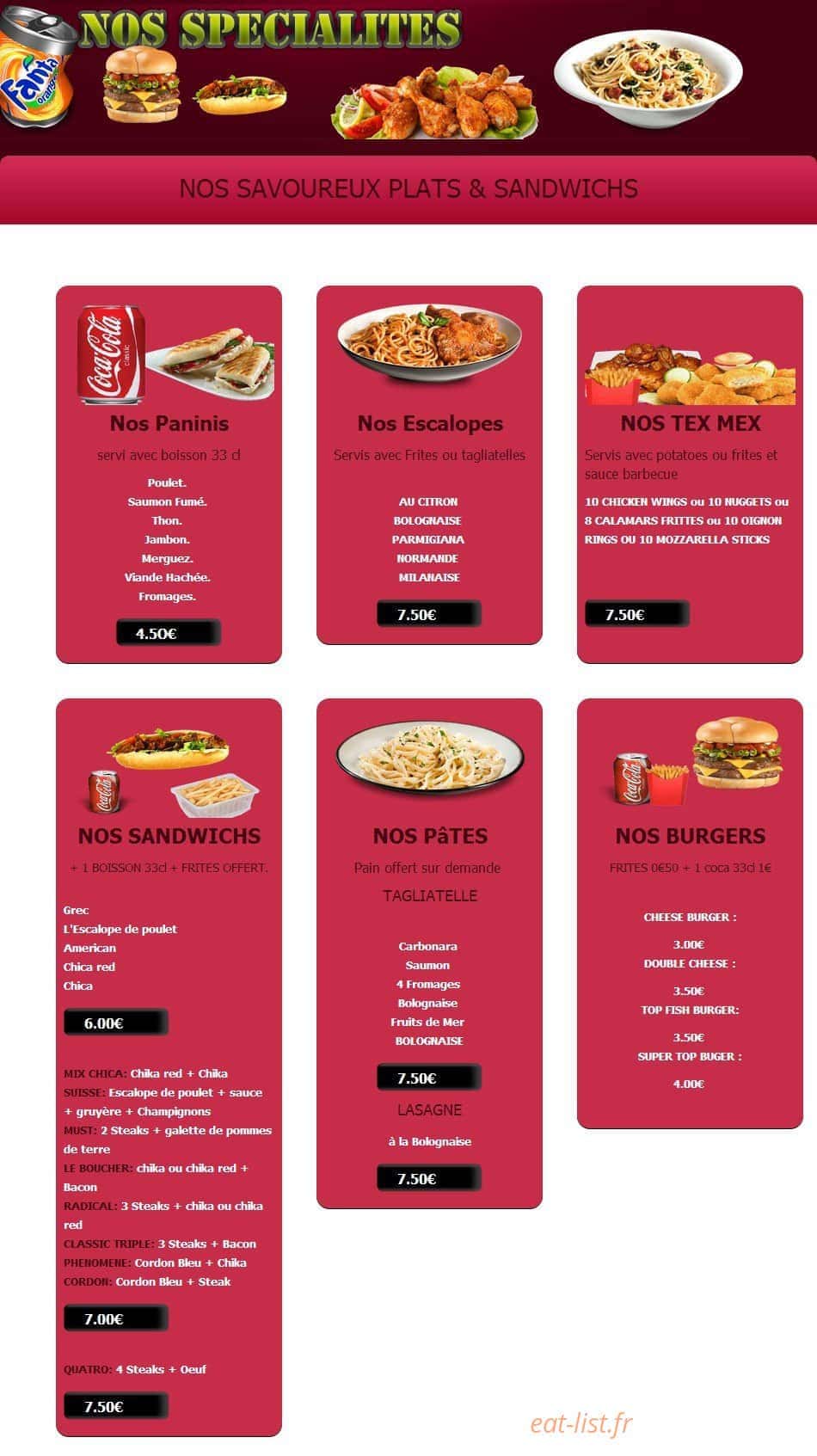 Hall food pizza — carte page 3