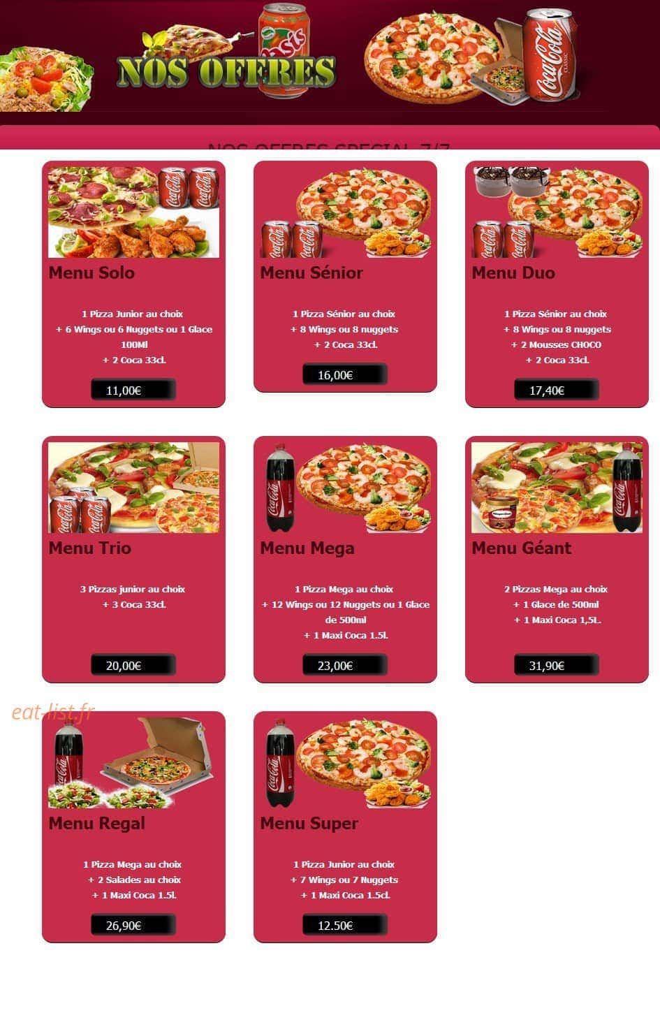 Hall food pizza — carte page 8