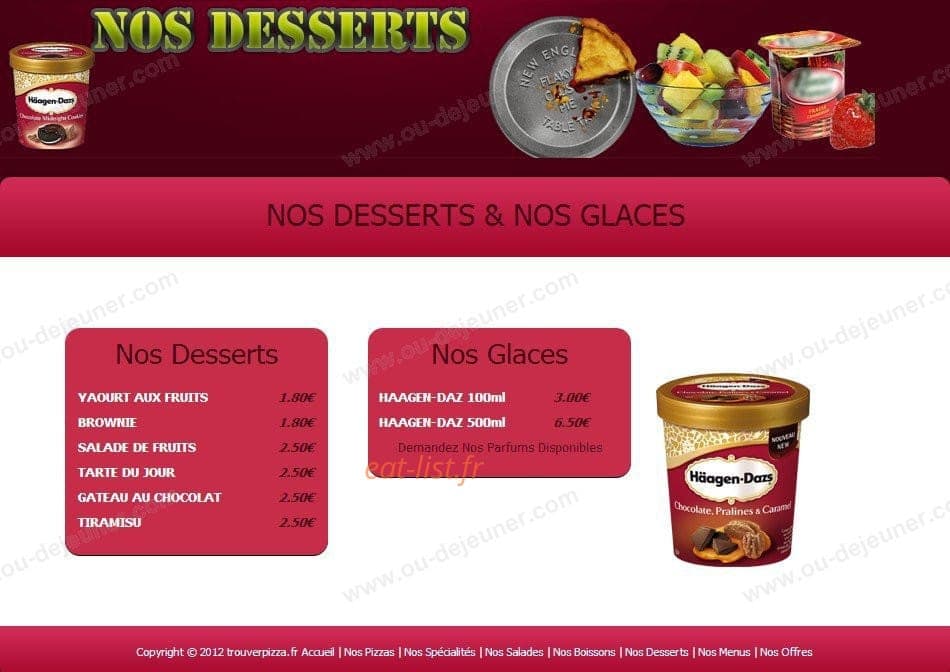 Hall food pizza — carte page 5