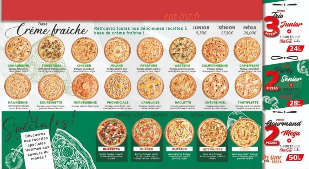 Hotimes Pizza — carte page 2