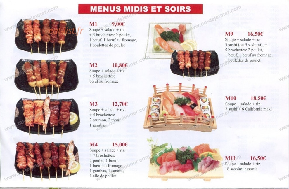 Ichiban Sushi — carte page 4