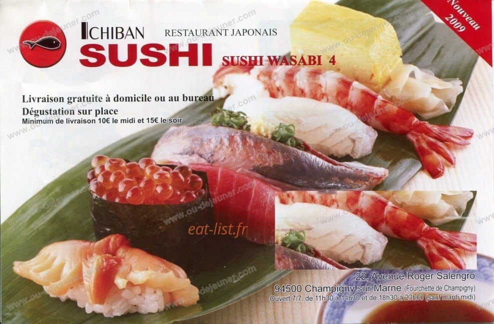 Ichiban Sushi — carte page 1