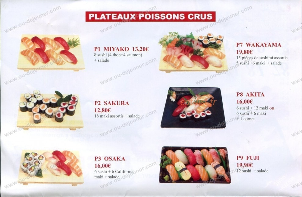 Ichiban Sushi — carte page 2