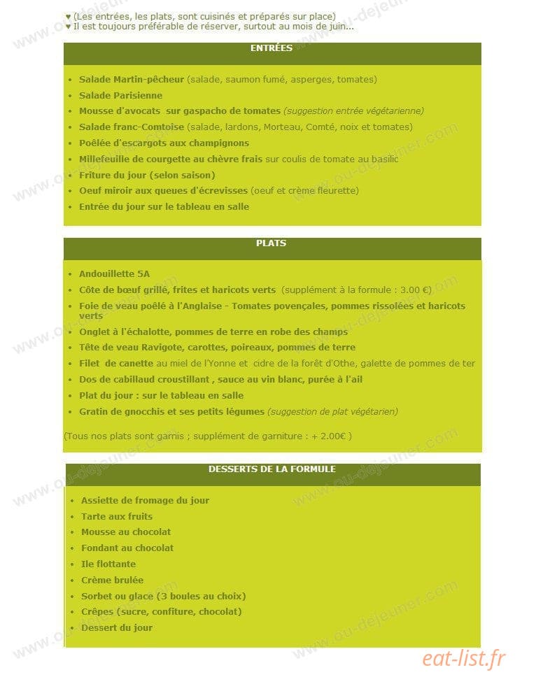 La Guinguette — carte page 2
