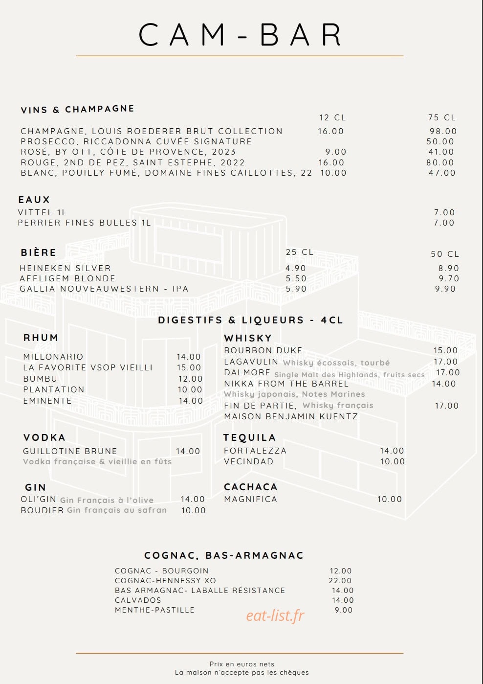 La Table du Cam — carte page 6