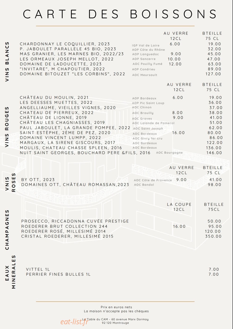 La Table du Cam — carte page 3