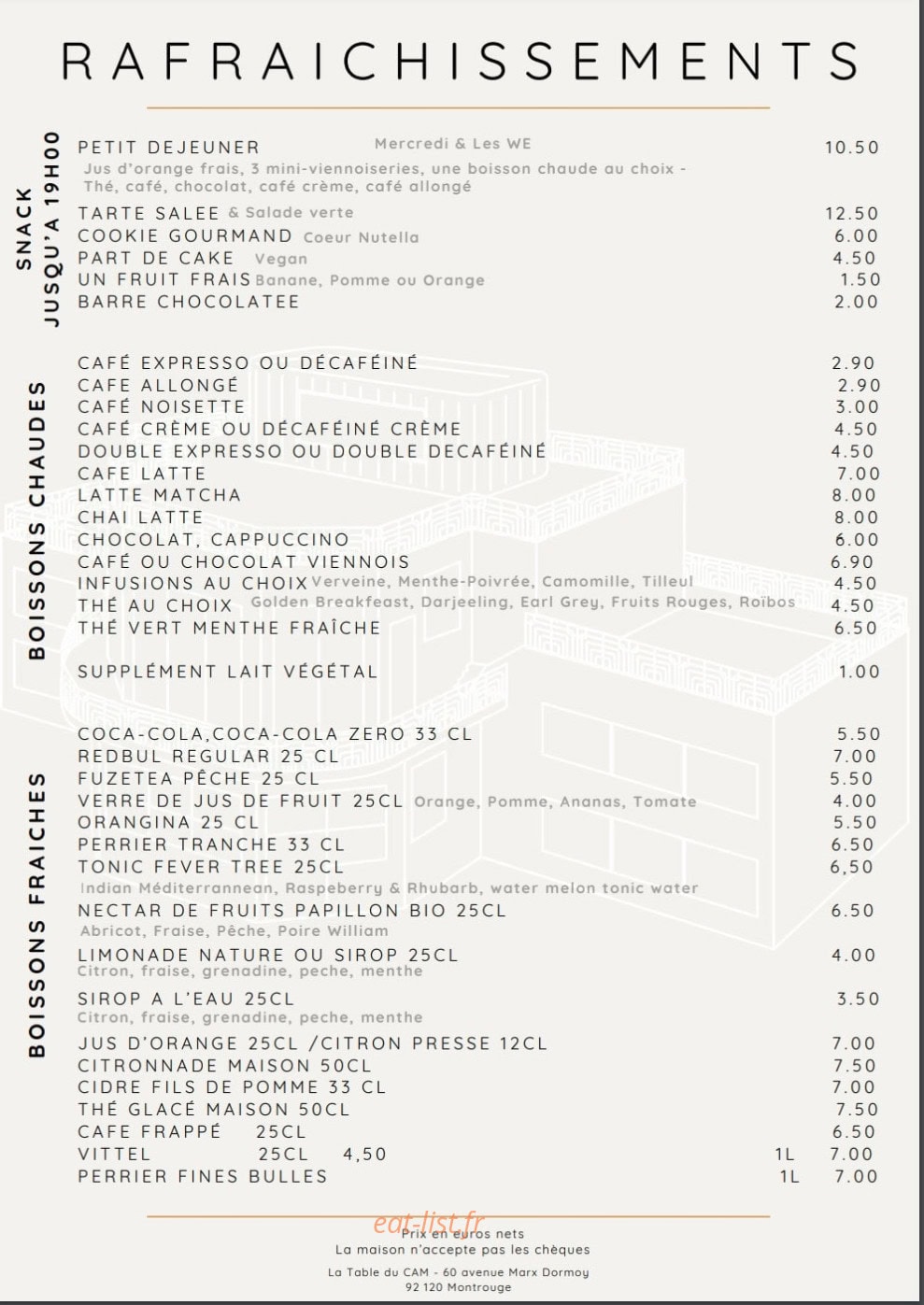 La Table du Cam — carte page 2