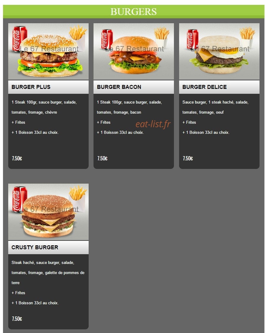 Le 67 club — carte page 9