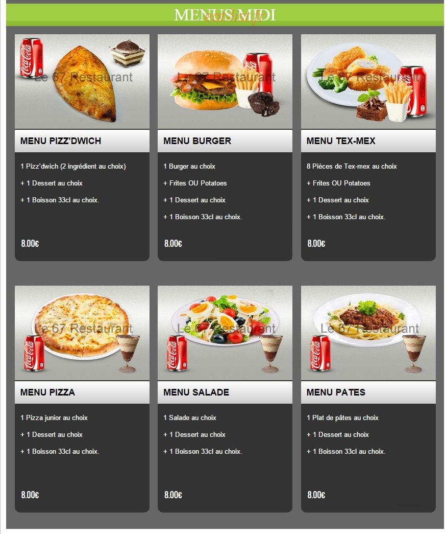 Le 67 club — carte page 2