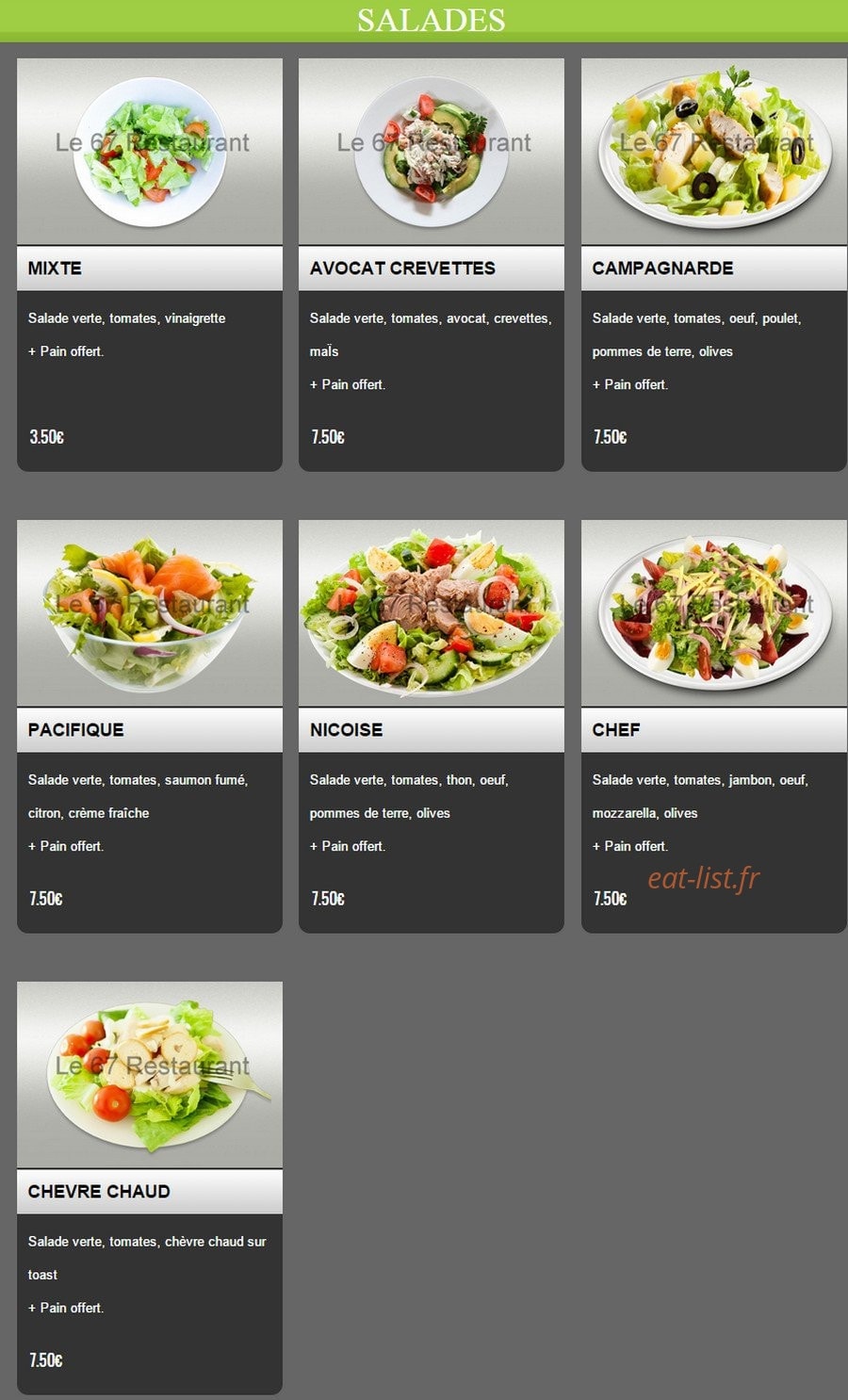 Le 67 club — carte page 11