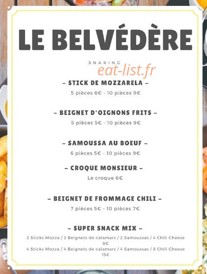 Le Belvédère — carte page 1
