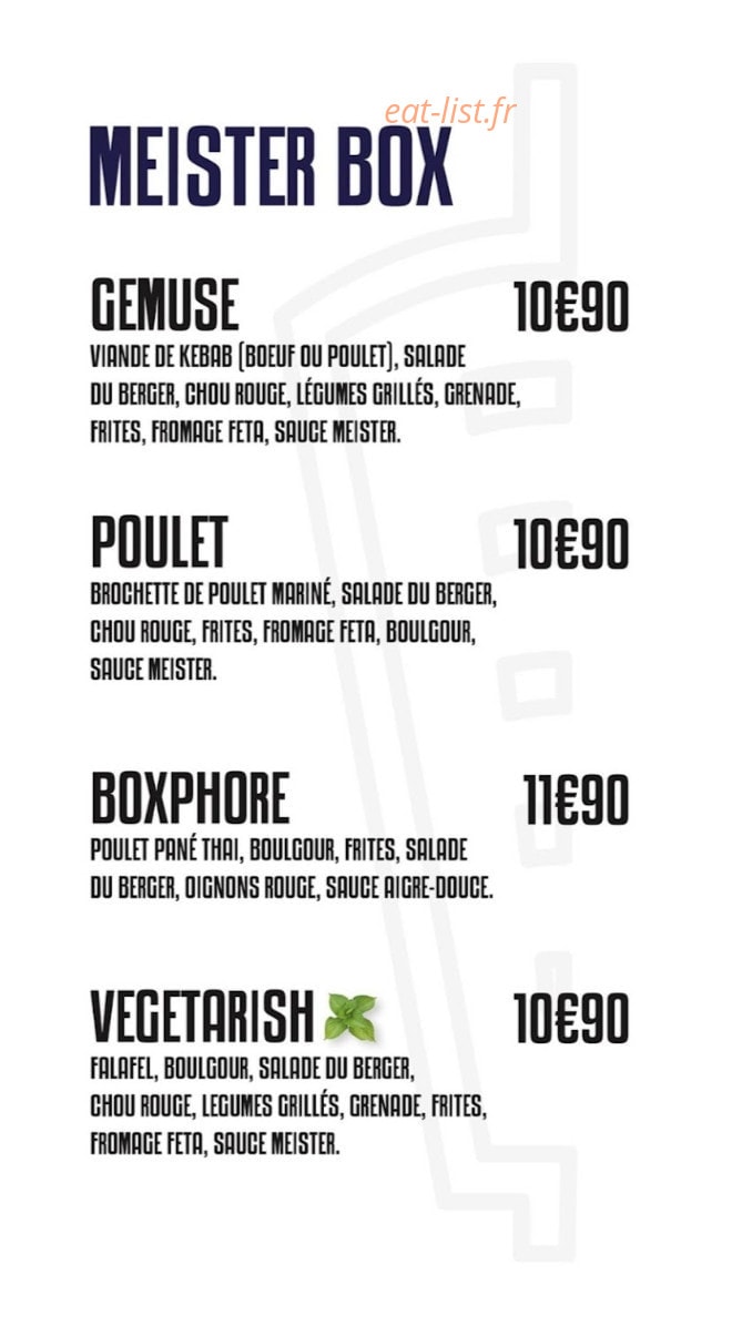Meister Berliner Kebap — carte page 3