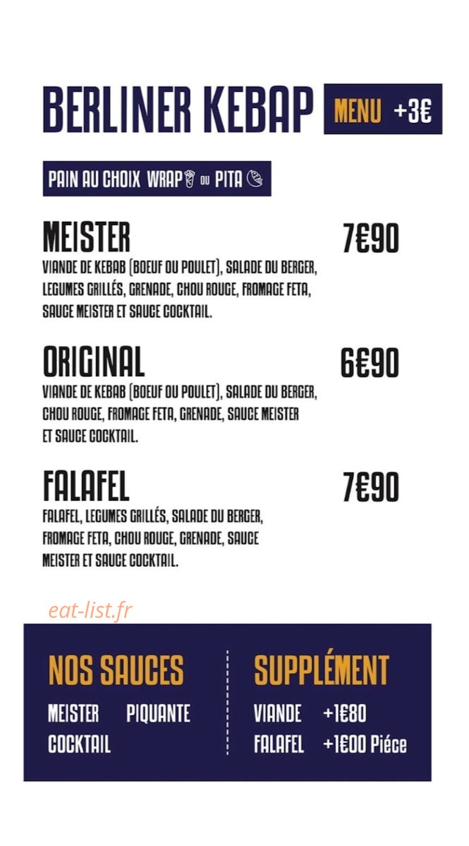 Meister Berliner Kebap — carte page 2