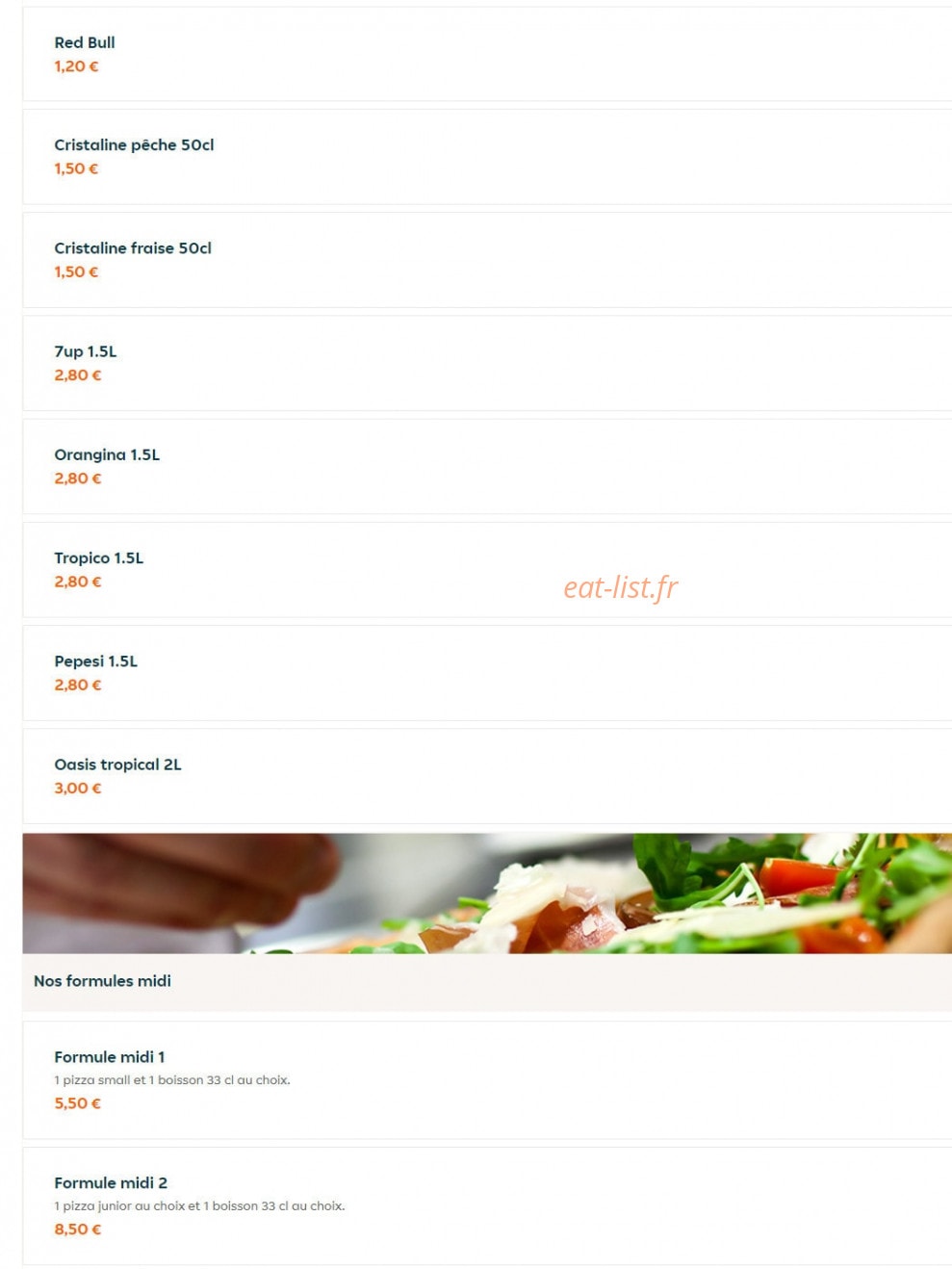 Naan Stop Pizza — carte page 19