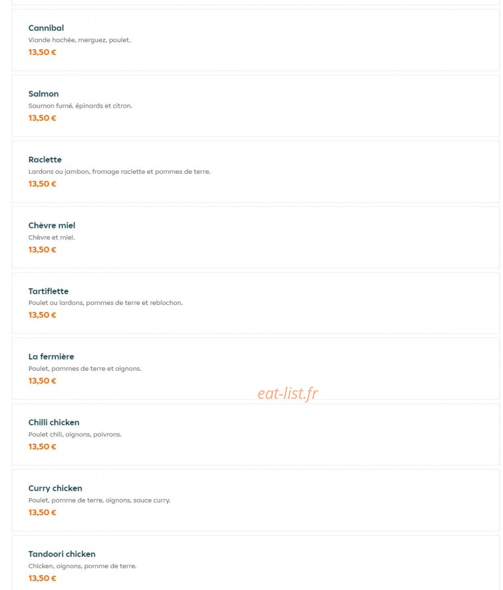 Naan Stop Pizza — carte page 3