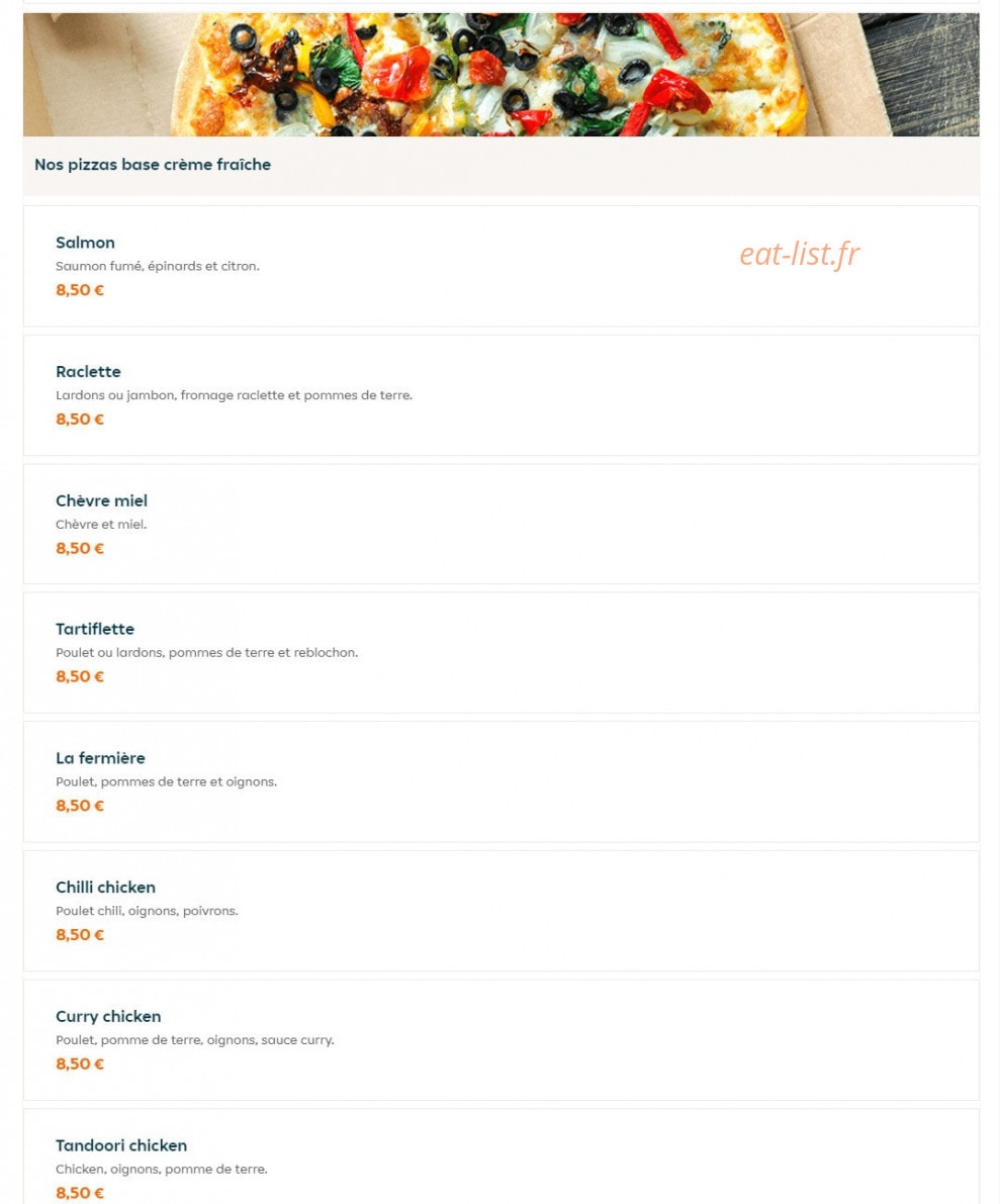 Naan Stop Pizza — carte page 11