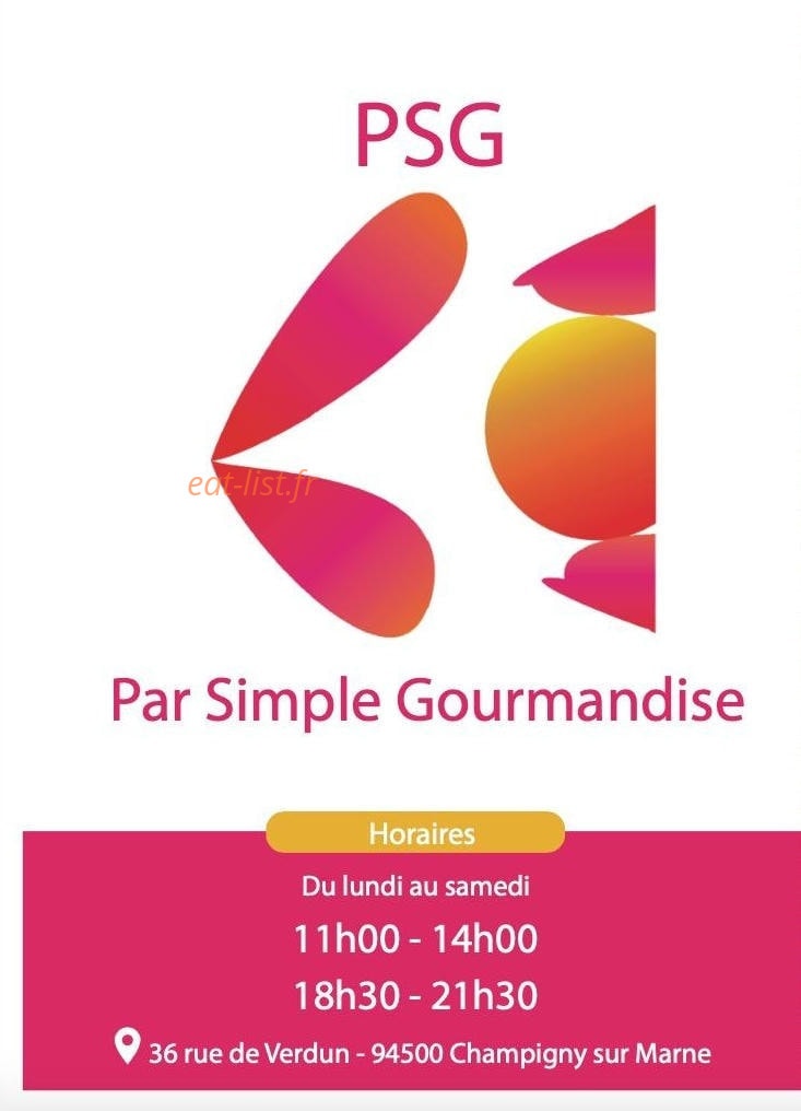 Par Simple Gourmandise — carte page 1