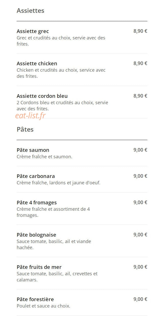 Pizza Eats — carte page 14