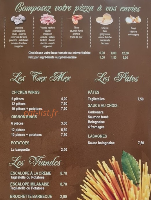 Pizza et  Co — carte page 3