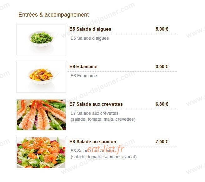 Sashimi Ya — carte page 2