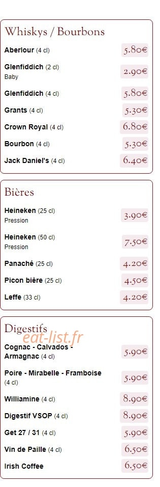 Bistro d'Augustin — carte page 7