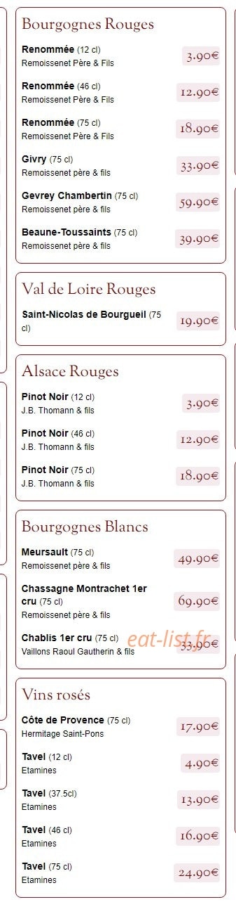 Bistro d'Augustin — carte page 11
