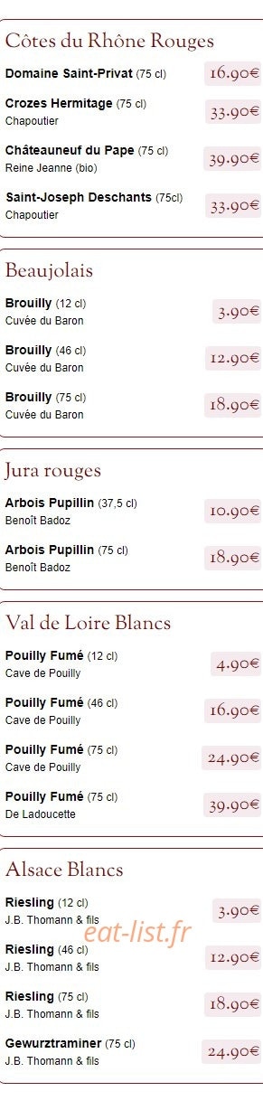 Bistro d'Augustin — carte page 10