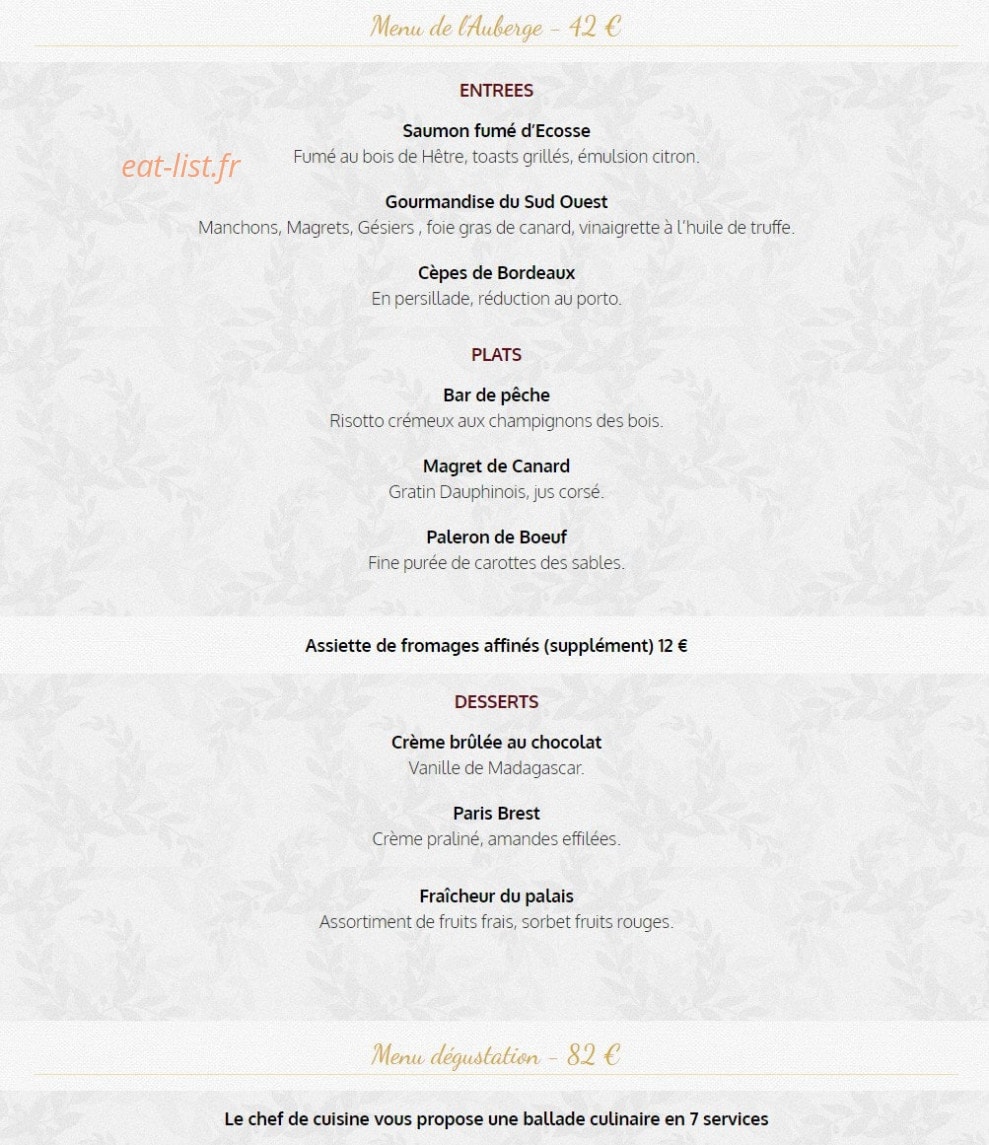 L'auberge du Petit Caporal — carte page 3