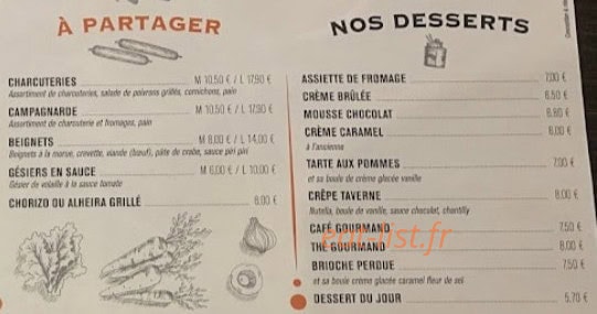 La Taverne — carte page 3