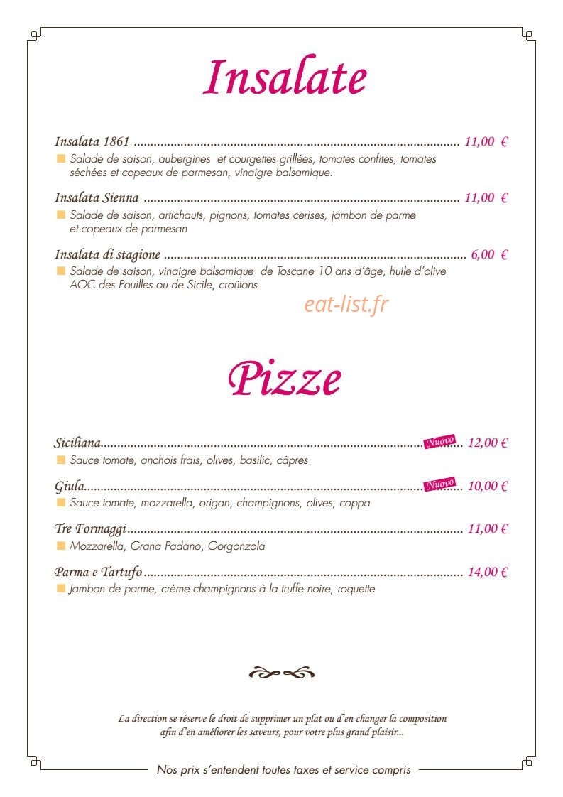 La Trattoria A Mandres Les Roses Menu Et Photos