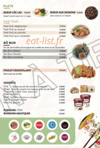 Japan Thaï — carte page 3